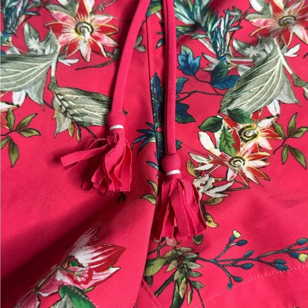 Johnny Was Malakye Board Shorts small coral birds tropical vacation floral trip